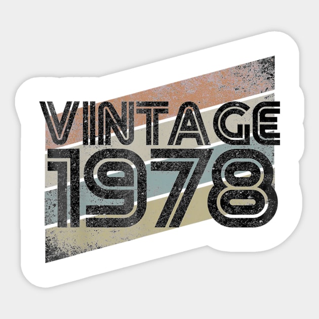 Vintage 1978 Retro 42th Gift 42 Yrs Years Old Sticker by semprebummer7